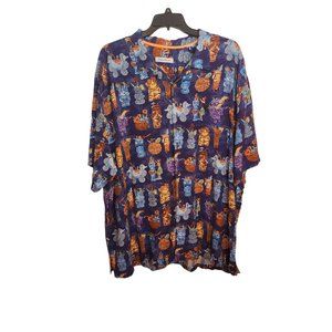 Tommy Bahama Big Tall Tiki Bar Hula Girl Camp Shirt Hawaiian Shirt 3XL